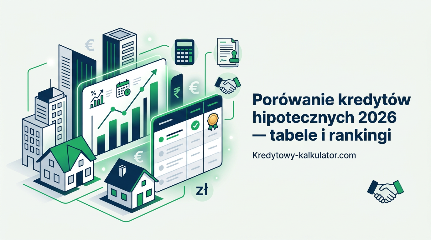 Porównanie kredytów hipotecznych 2026 — tabele i rankingi - Kredytowy-kalkulator.com